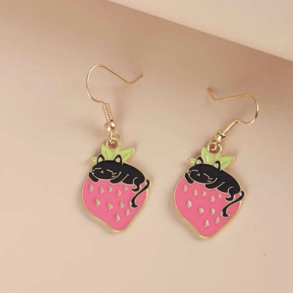 Super Adorable Cartoon Sleeping Cat Strawberry 25$